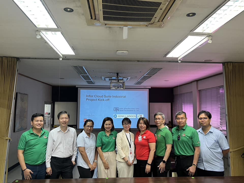 Infor SyteLine kickoff project with Union Thai-Nichiban Co., Ltd. and KMx10 Infor Partner on 31/01/24.